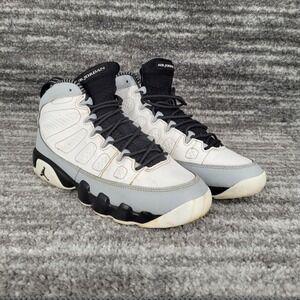 Air Jordan 9 IX Retro Kids White Grey Black 45 Basketball Shoes Sz 6.5Y